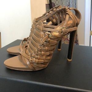 L.A.M.B. High heel buckle Sandler-tan-size 7.5